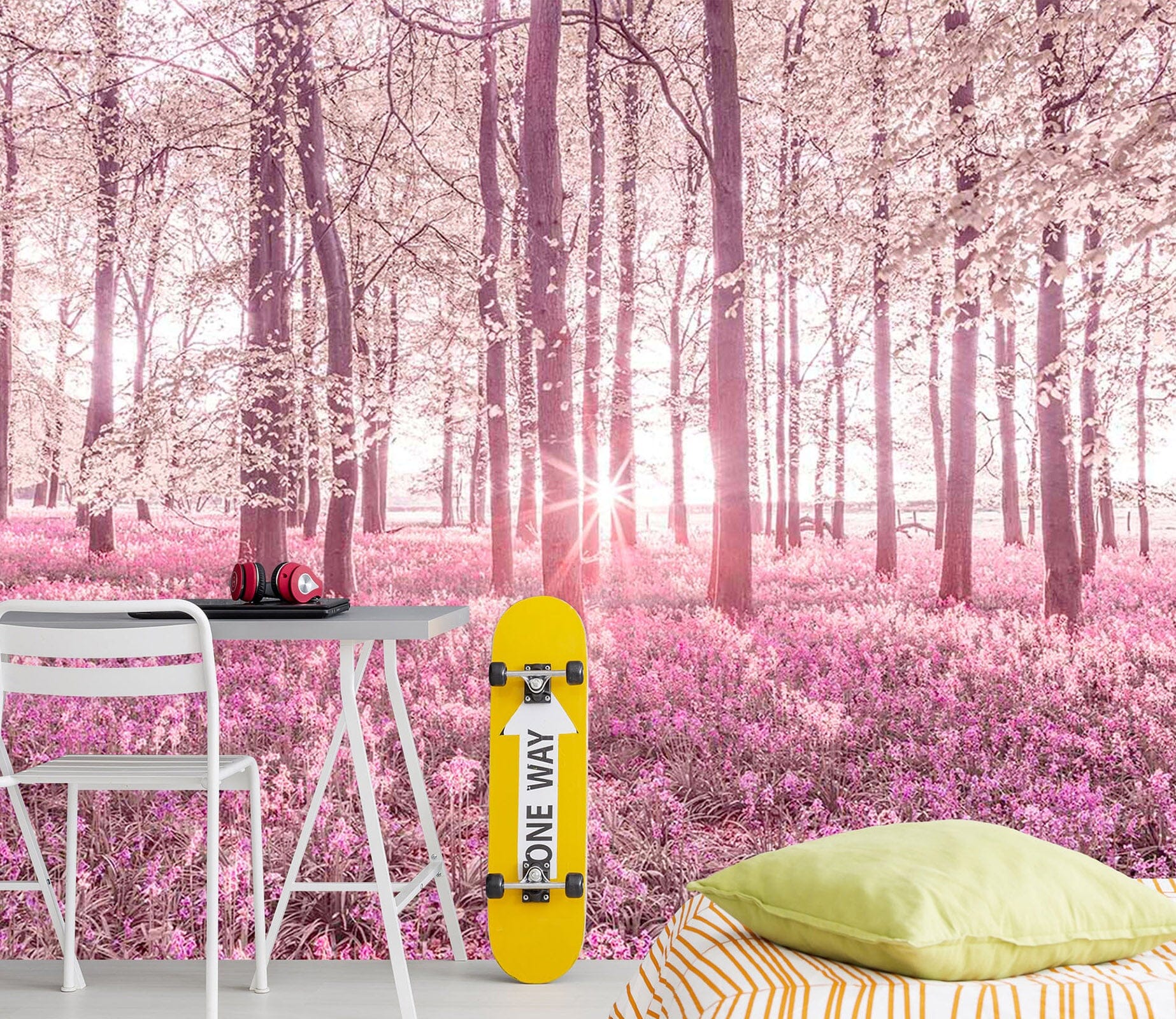 3D Pink Flower Sea 1416 Assaf Frank Wall Mural Wall Murals Wallpaper AJ Wallpaper 2 