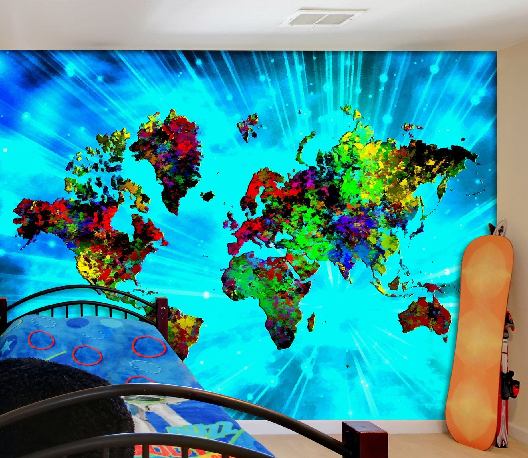 3D Color Pattern 2123 World Map Wall Murals Wallpaper AJ Wallpaper 2 