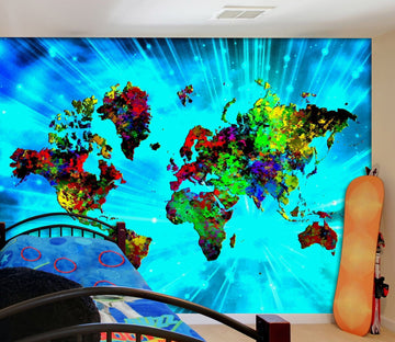 3D Color Pattern 2123 World Map Wall Murals Wallpaper AJ Wallpaper 2 