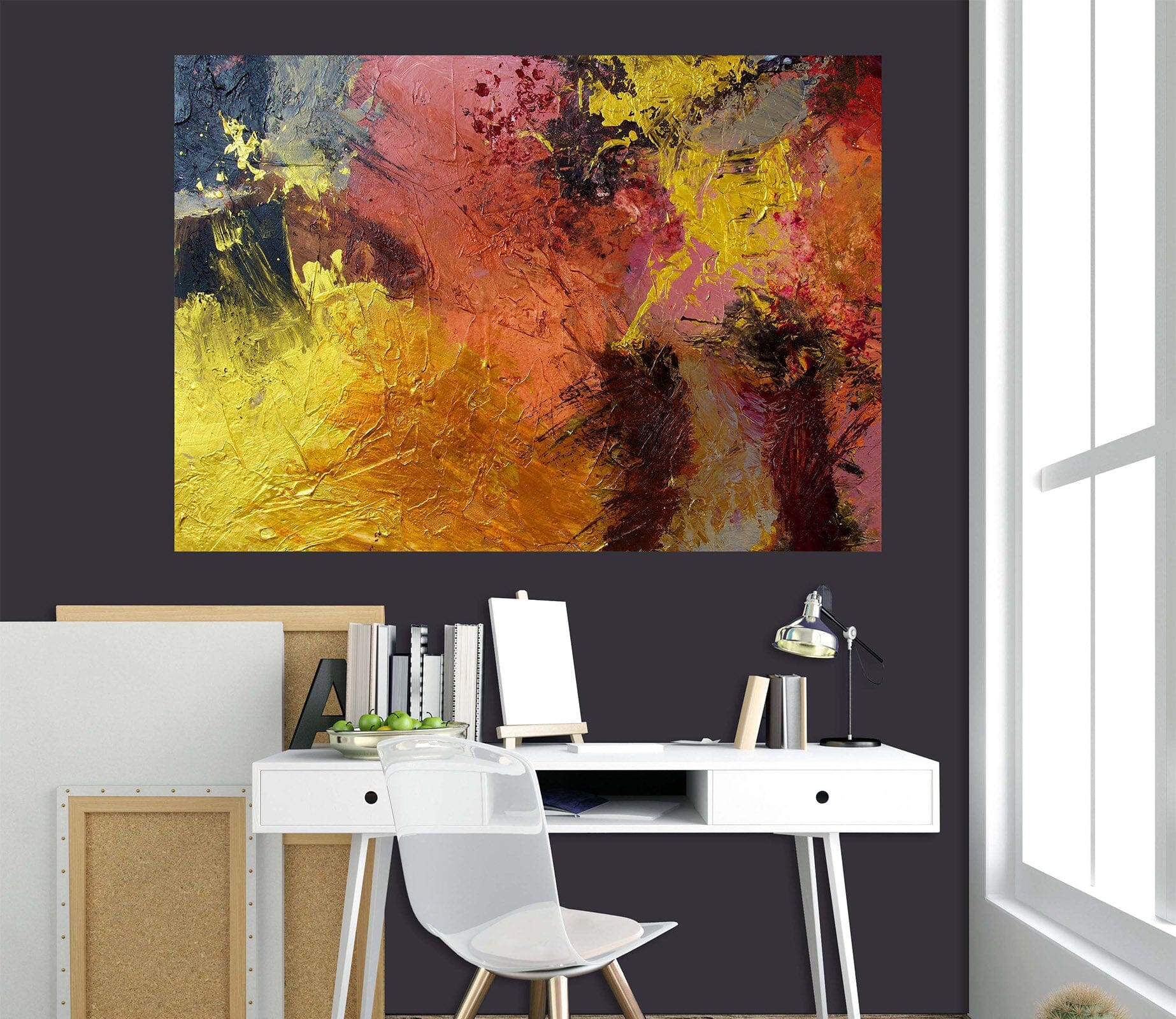 3D Yellow Graffiti 016 Allan P. Friedlander Wall Sticker Wallpaper AJ Wallpaper 2 