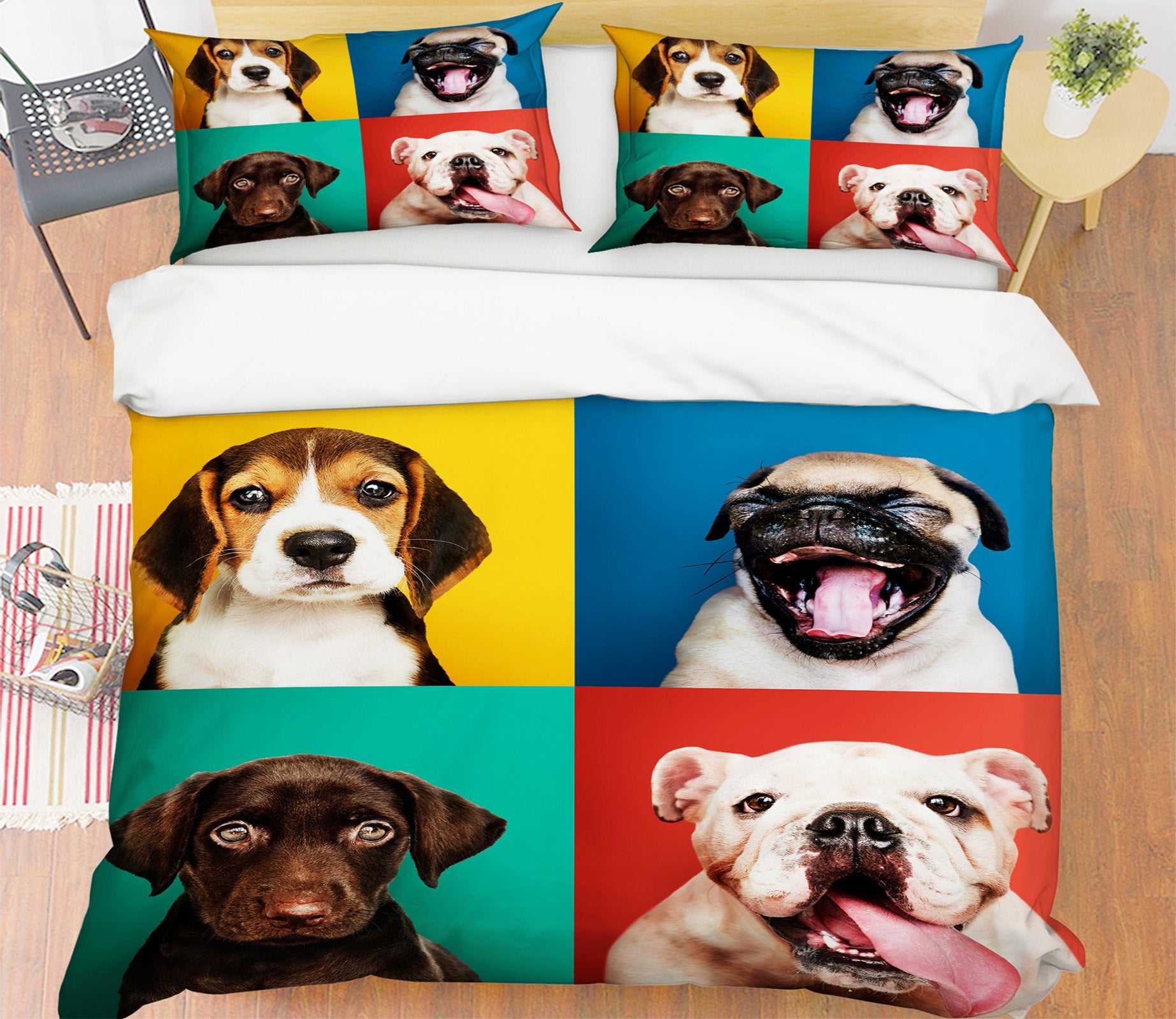 3D Dog 59044 Bed Pillowcases Quilt
