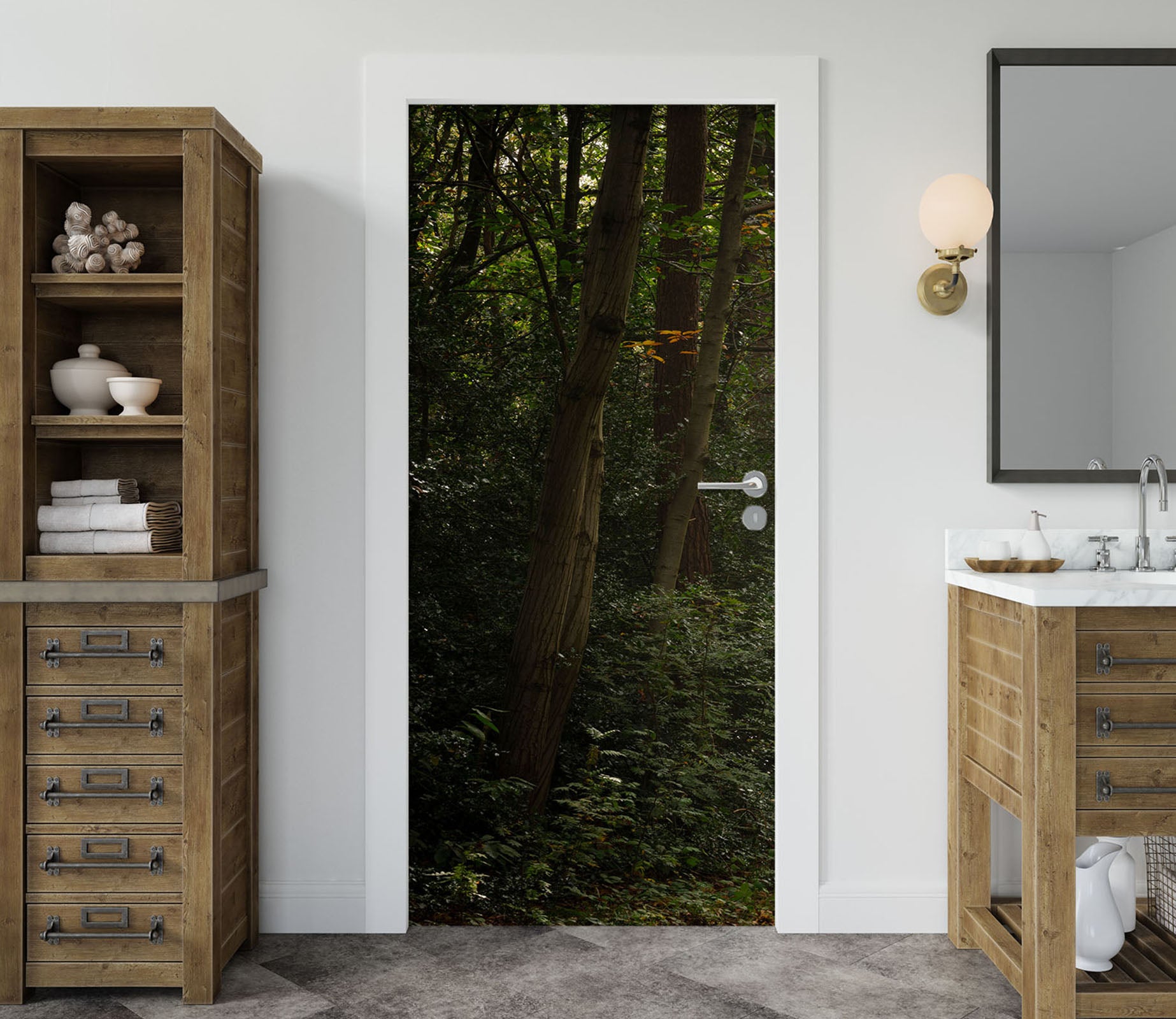 3D Deep Forest 5191 Assaf Frank Door Mural