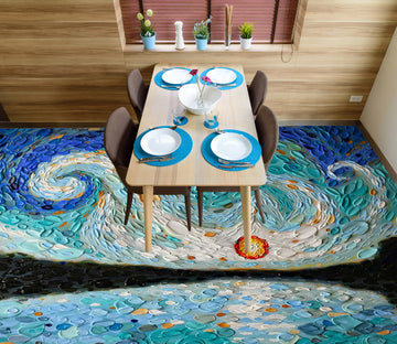 3D Stone Sky Pattern 102150 Dena Tollefson Floor Mural