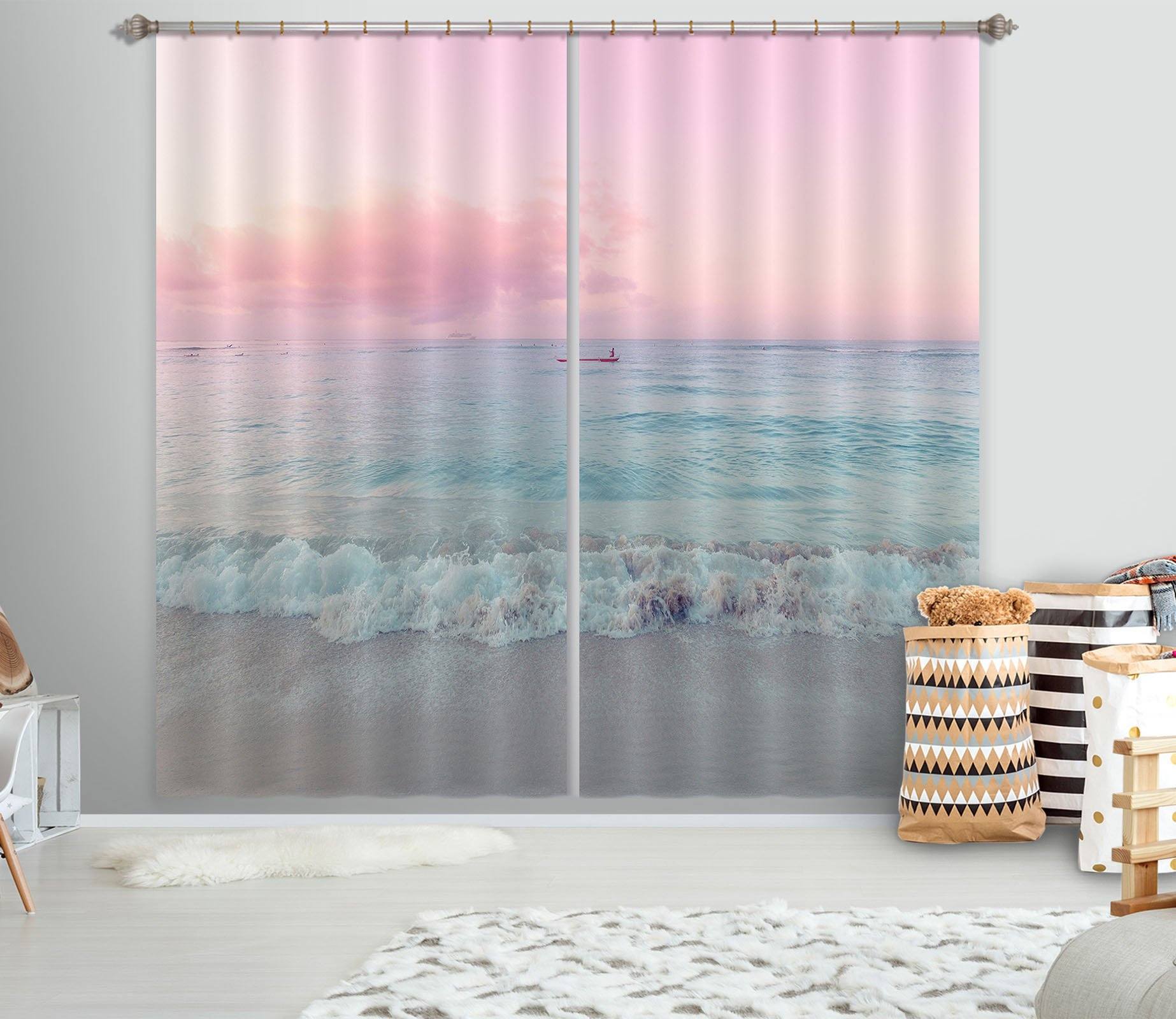 3D Beautiful Sky 054 Noirblanc777 Curtain Curtains Drapes Curtains AJ Creativity Home 