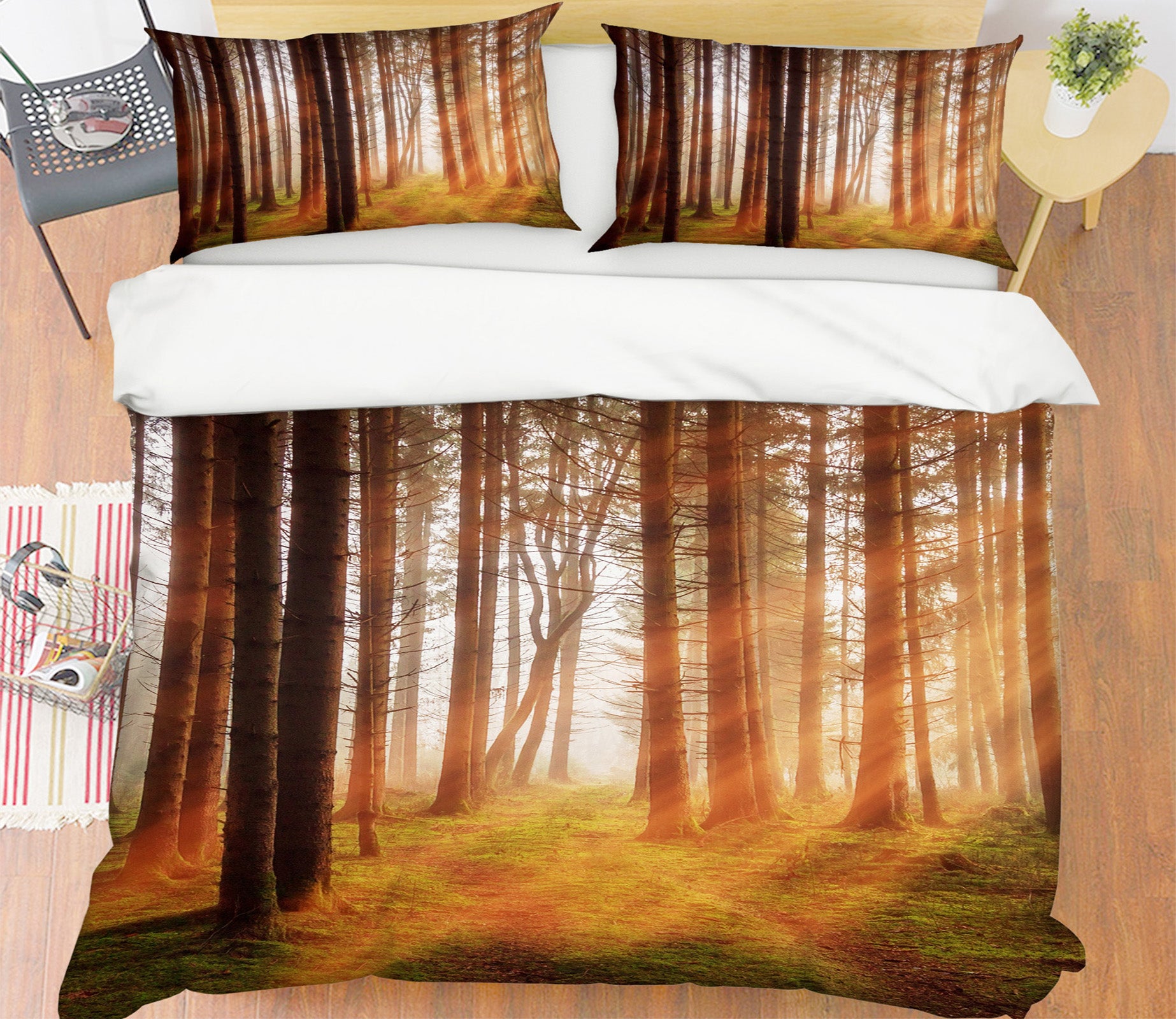 3D Forest 19148 Bed Pillowcases Quilt