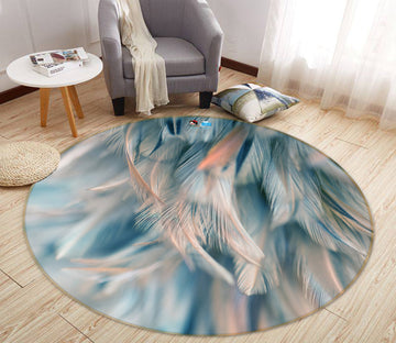 3D Feather 72196 Round Non Slip Rug Mat