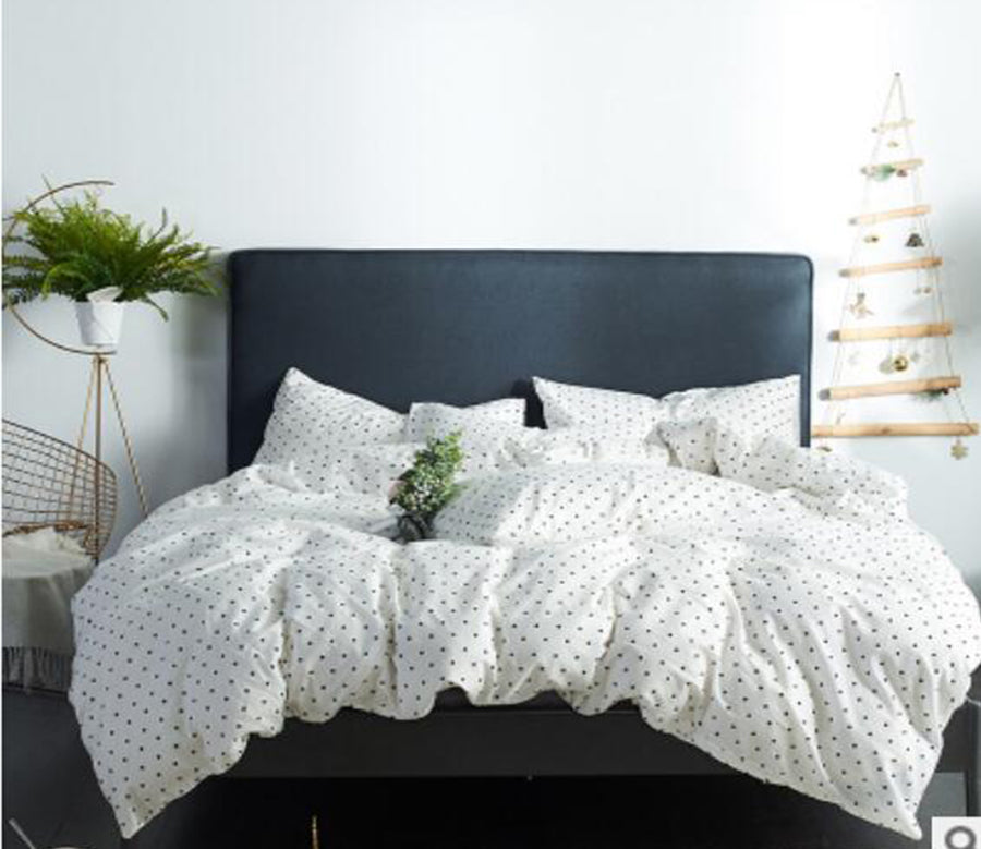 3D White Dots 17179 Bed Pillowcases Quilt