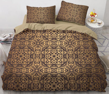 3D Black Golden Totem 11147 Bed Pillowcases Quilt