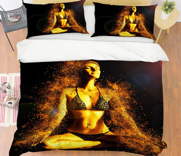3D Yoga Moves 14200 Bed Pillowcases Quilt