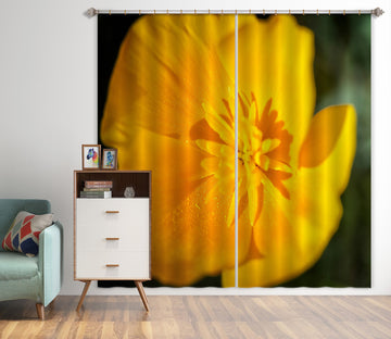 3D Yellow Flowers 61212 Kathy Barefield Curtain Curtains Drapes