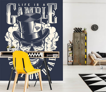 3D Top Hat Skeleton 58097 Wall Murals