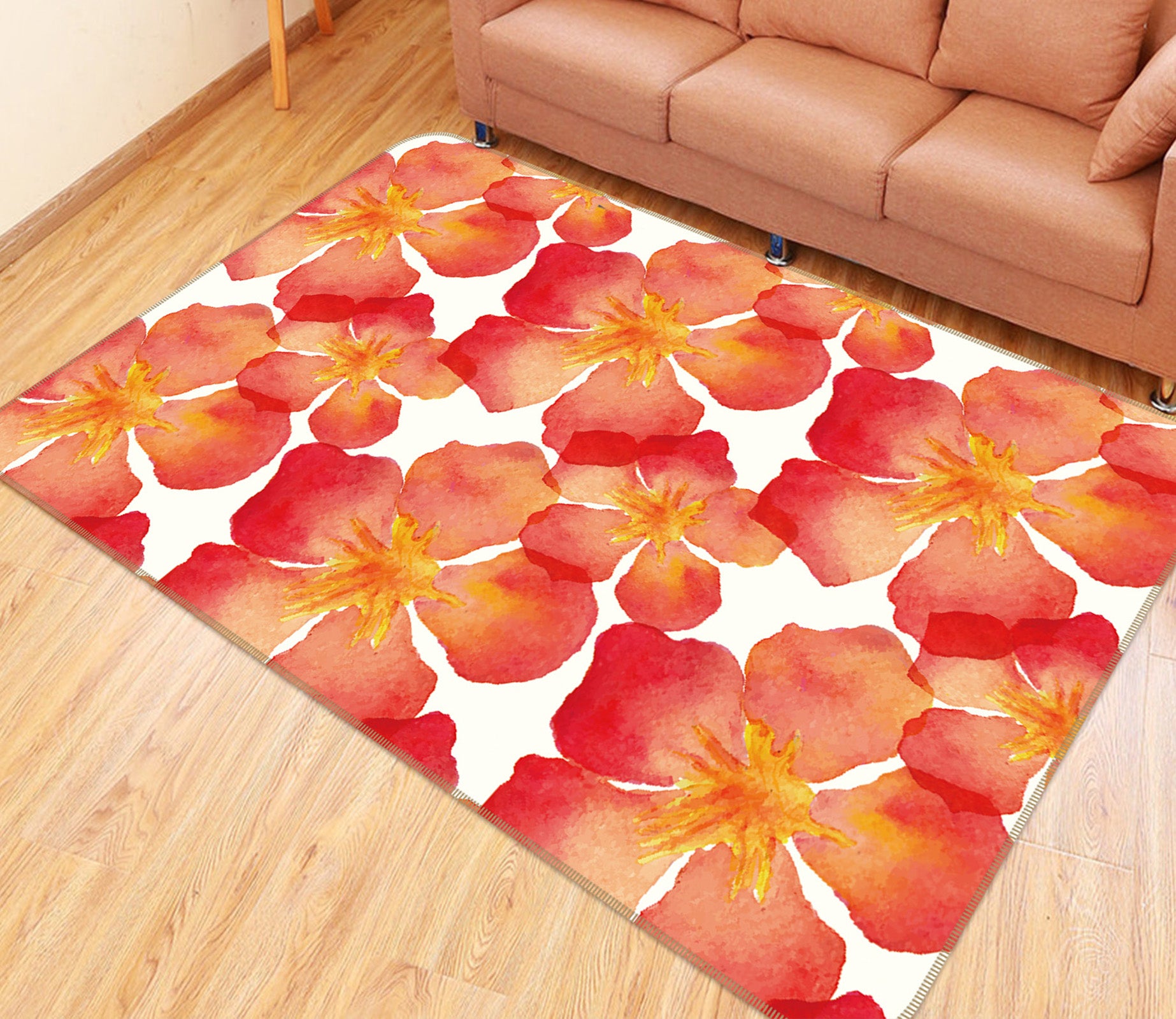 3D Flowers 35043 Non Slip Rug Mat