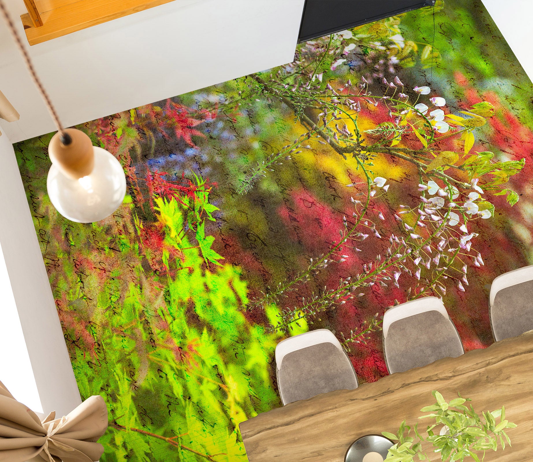 3D Leaves Branches 98175 Adrian Chesterman Floor Mural