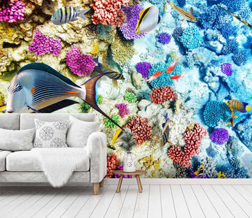 3D Blue Coral 361 Wall Murals Wallpaper AJ Wallpaper 2 