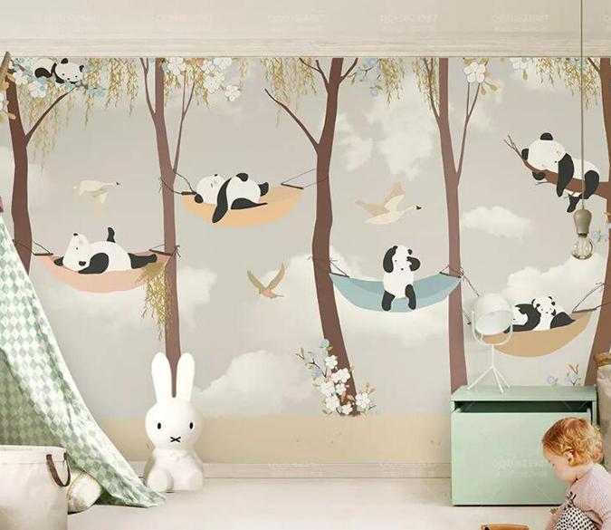 3D Panda 1375 Wall Murals Wallpaper AJ Wallpaper 2 