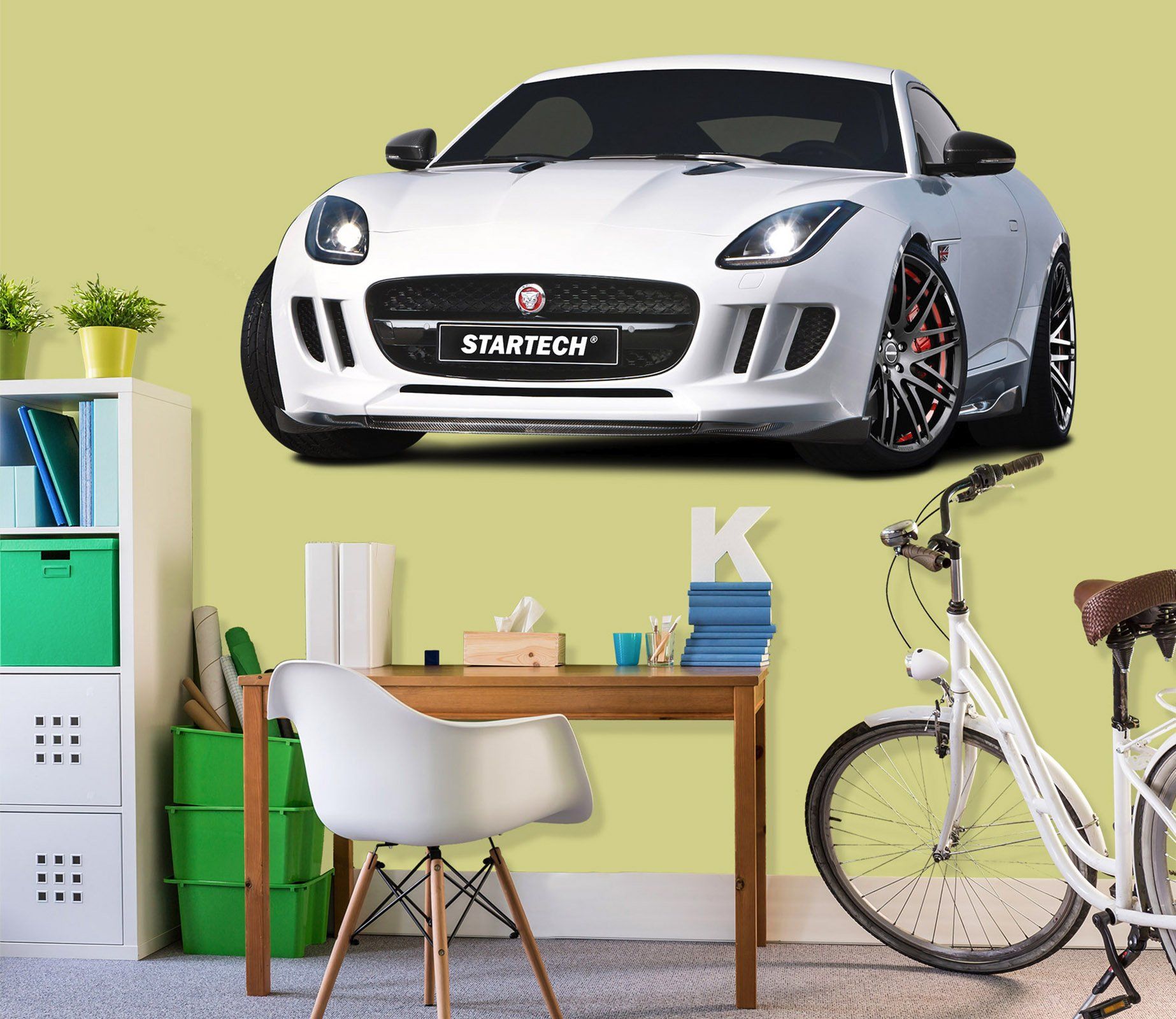 3D Jaguar White 0288 Vehicles Wallpaper AJ Wallpaper 