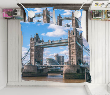 3D New York Bridge 1002 Assaf Frank Bedding Bed Pillowcases Quilt Quiet Covers AJ Creativity Home 