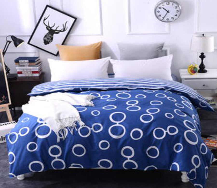 3D Blue Circle 4155 Bed Pillowcases Quilt