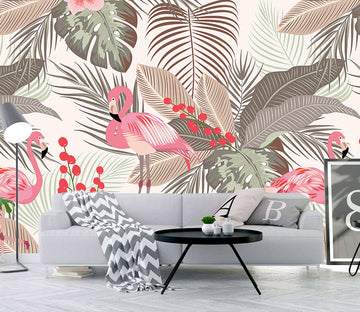 3D Flamingo Fruit WG323 Wall Murals