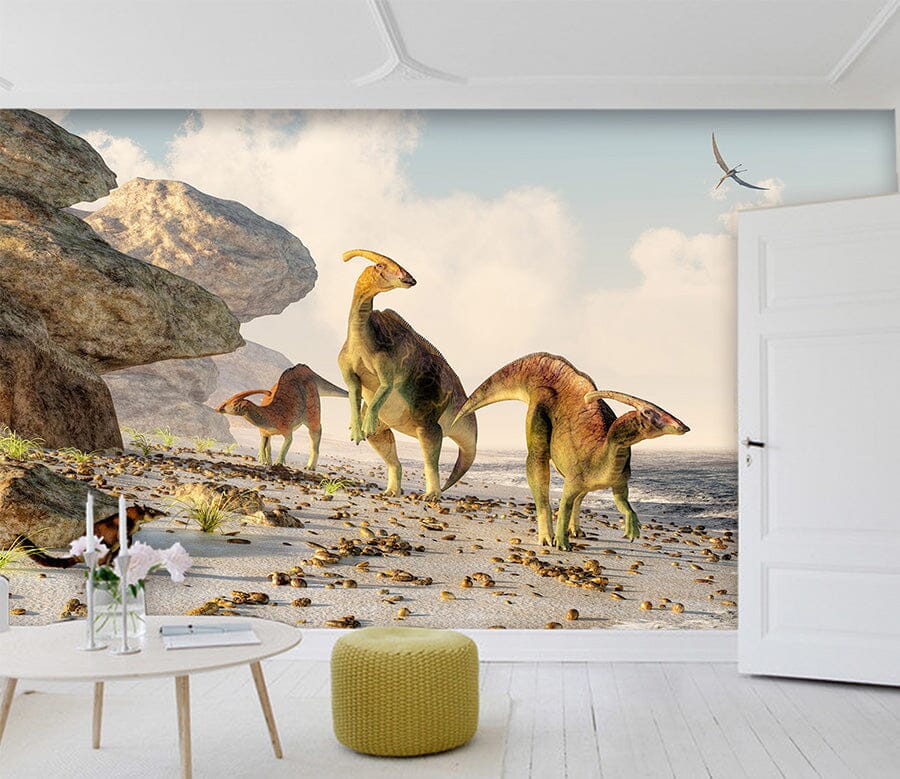 3D Beach Dinosaur 1612 Wall Murals Wallpaper AJ Wallpaper 2 
