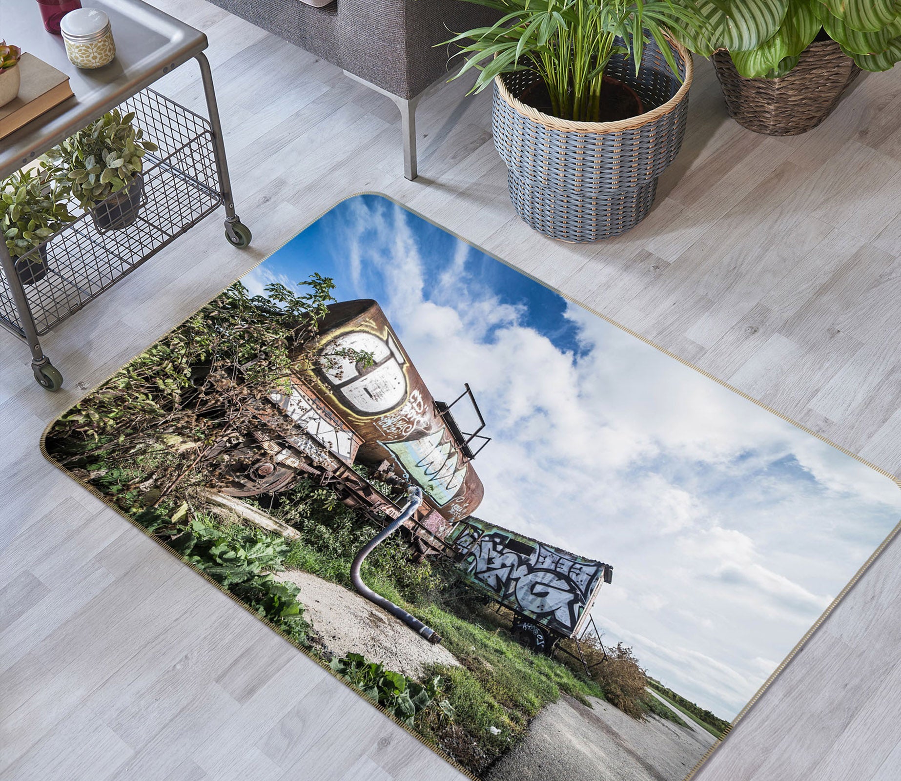 3D Scrap Car 42067 Vehicle Non Slip Rug Mat