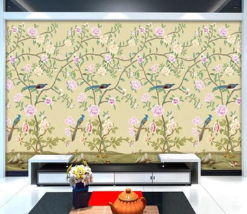 3D Birds And Flowers 902 Wall Murals Wallpaper AJ Wallpaper 2 
