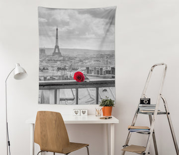 3D Grey Eiffel Tower City 116179 Assaf Frank Tapestry Hanging Cloth Hang