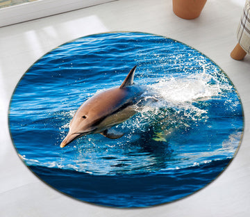 3D Dolphin 38014 Animal Round Non Slip Rug Mat