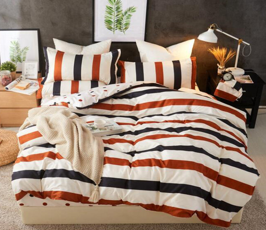 3D Red Blue And White Bars 2151 Bed Pillowcases Quilt