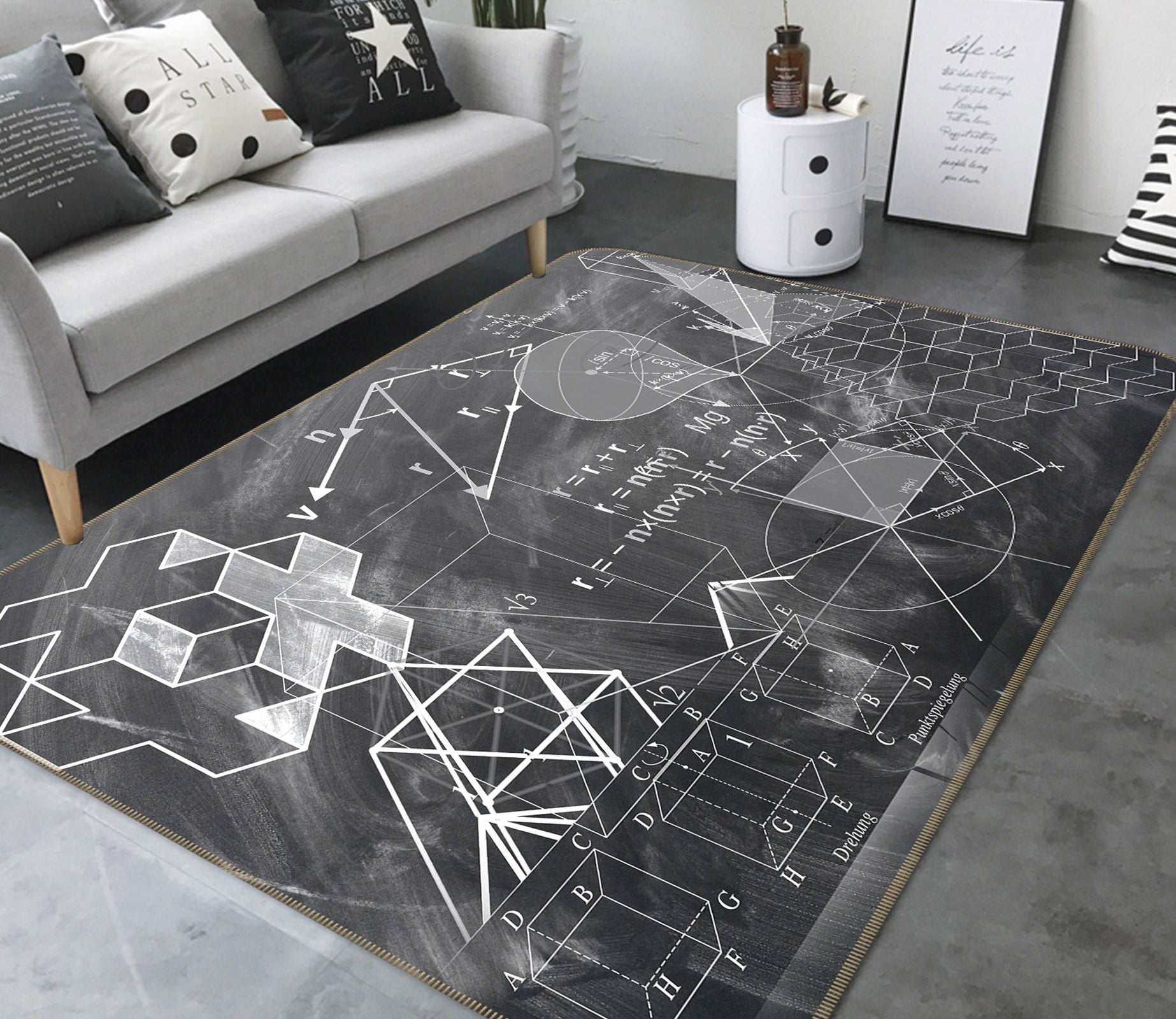 3D Three-Dimensional 36163 Non Slip Rug Mat