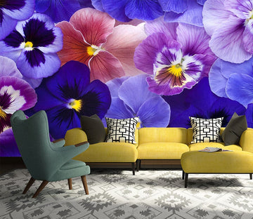 3D Purple Flowers 1015 Wall Murals Wallpaper AJ Wallpaper 2 