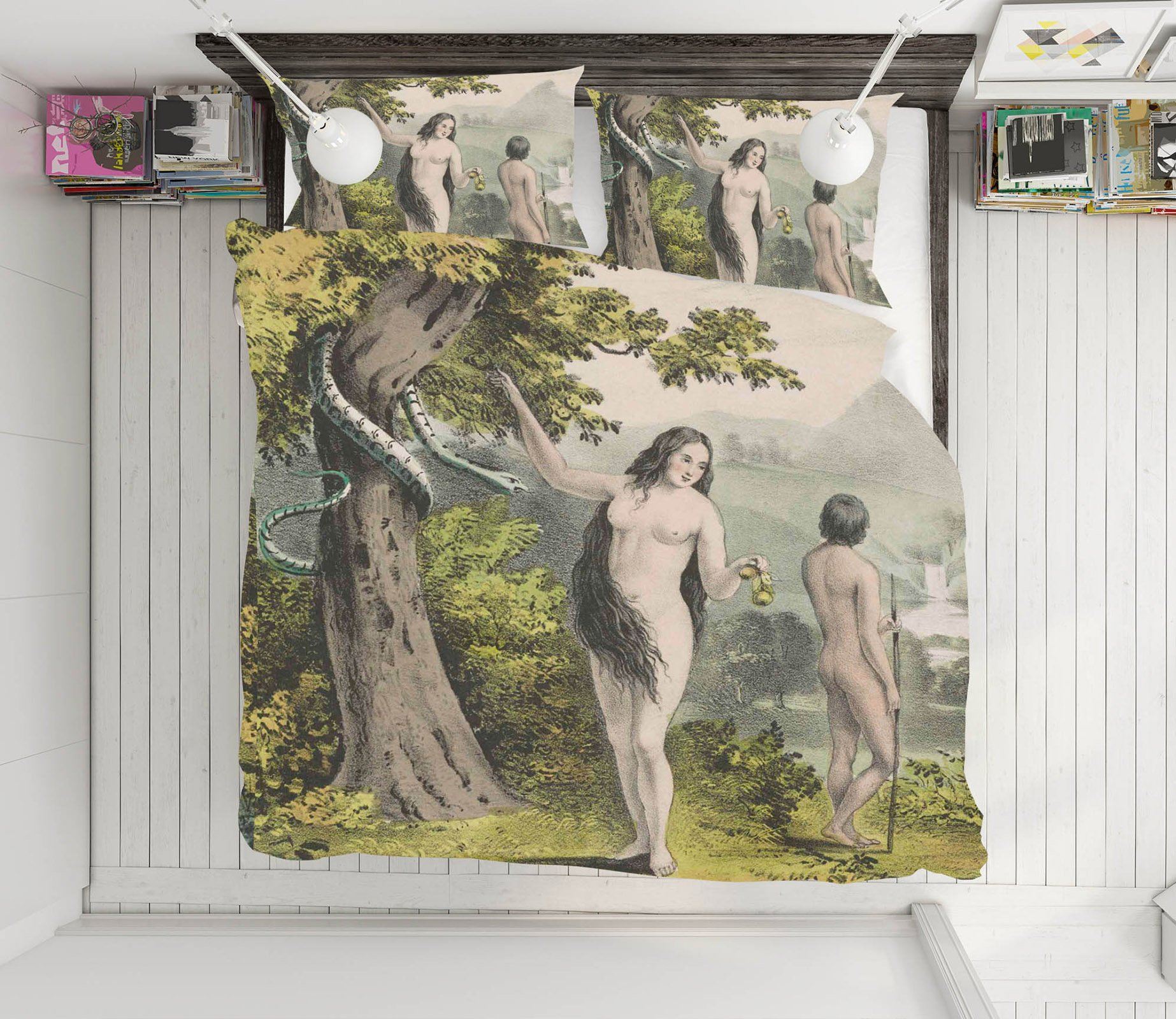 3D Adam Eve 2018 Andrea haase Bedding Bed Pillowcases Quilt Quiet Covers AJ Creativity Home 
