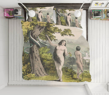 3D Adam Eve 2018 Andrea haase Bedding Bed Pillowcases Quilt Quiet Covers AJ Creativity Home 