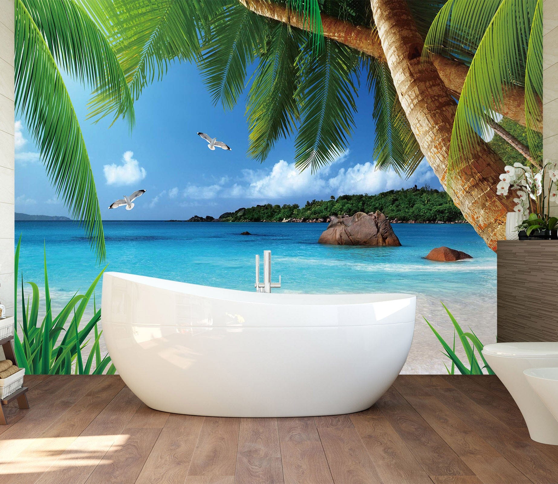 3D Sea Beach 1627 Wall Murals Wallpaper AJ Wallpaper 2 