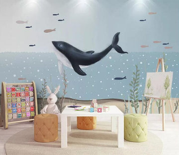 3D Big Whale 1977 Wall Murals Wallpaper AJ Wallpaper 2 