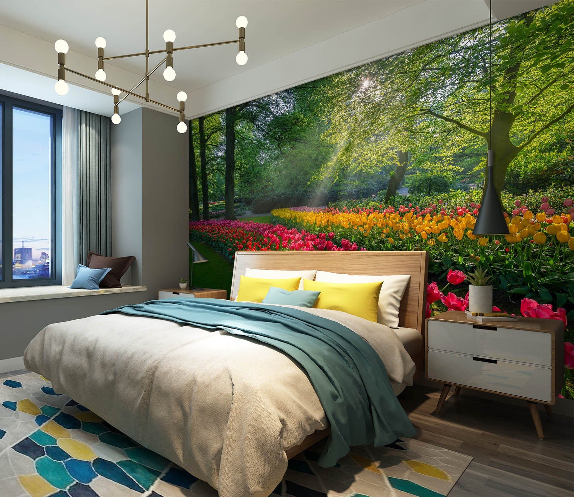 3D Spring Garden 1429 Marco Carmassi Wall Mural Wall Murals Wallpaper AJ Wallpaper 2 