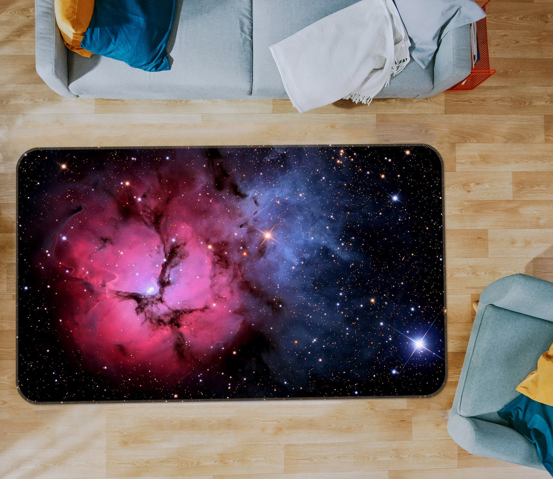 3D Starry Sky 31125 Non Slip Rug Mat