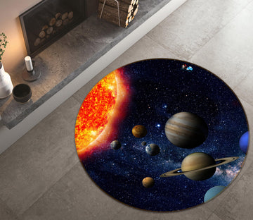 3D Universe Planet 72093 Round Non Slip Rug Mat