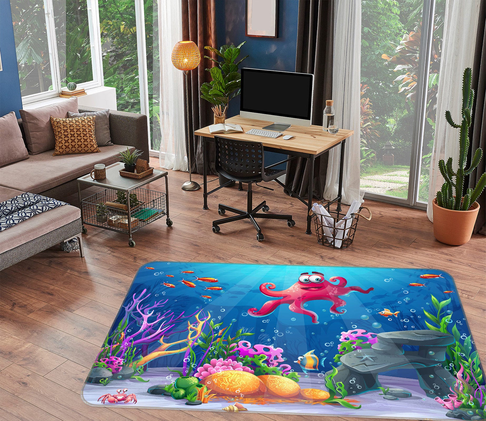 3D Octopus 77142 Non Slip Rug Mat