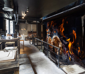 3D Fire Grilled Steak 1414 Wall Murals Wallpaper AJ Wallpaper 2 