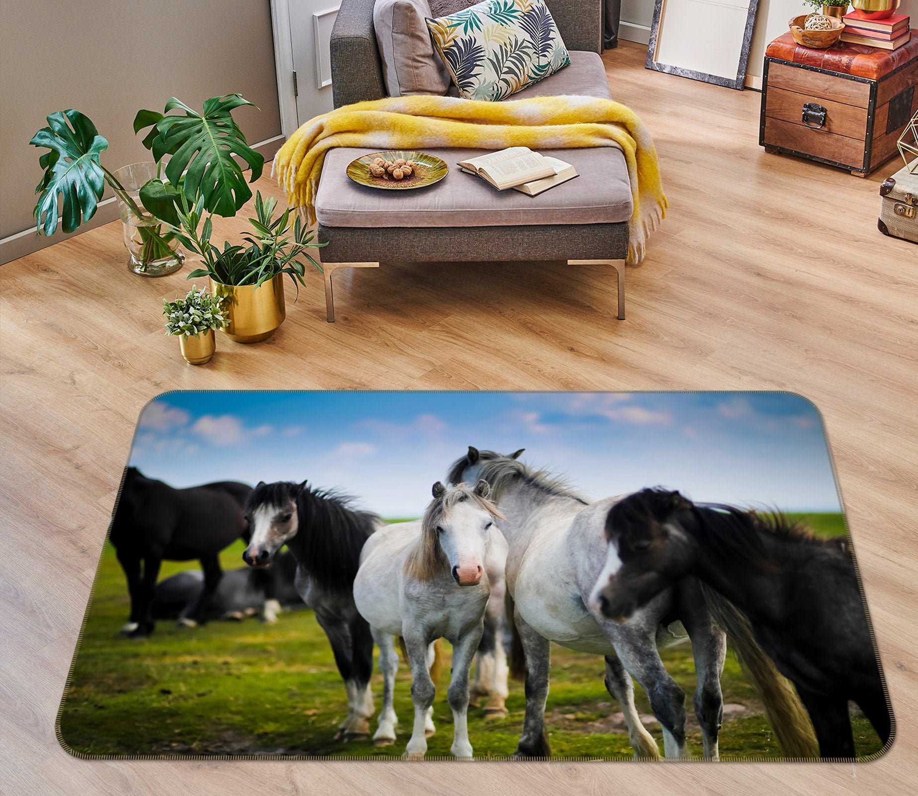 3D Horse Group 35204 Non Slip Rug Mat