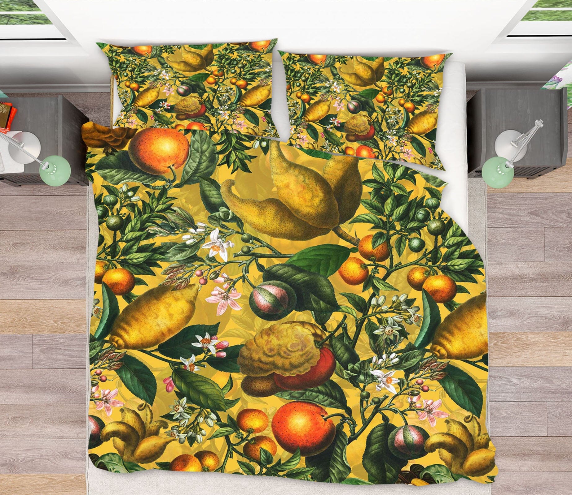 3D Orange Tree Flowers 183 Uta Naumann Bedding Bed Pillowcases Quilt Quiet Covers AJ Creativity Home 