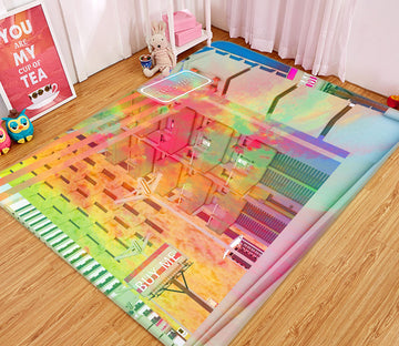 3D Color Building 36202 Non Slip Rug Mat