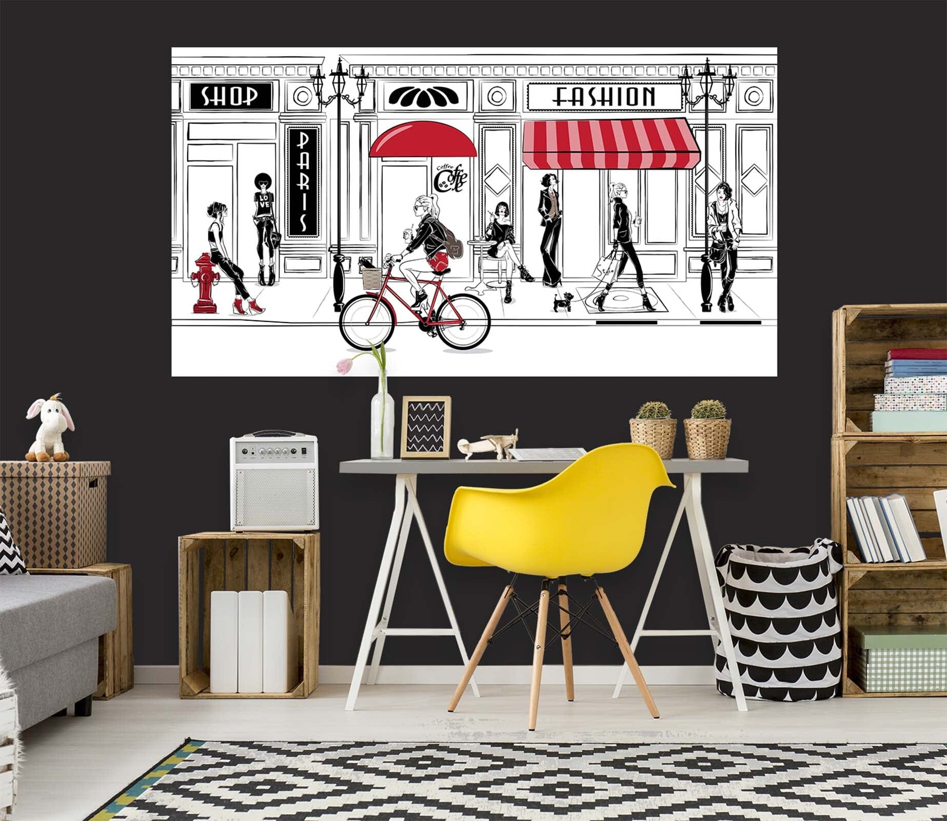 3D Woman Bicycle Shop 1057 Wall Sticker Wallpaper AJ Wallpaper 2 