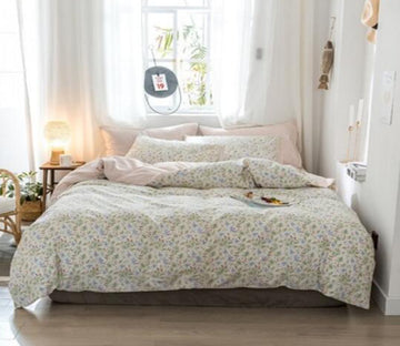 3D Pink Floral 14072 Bed Pillowcases Quilt