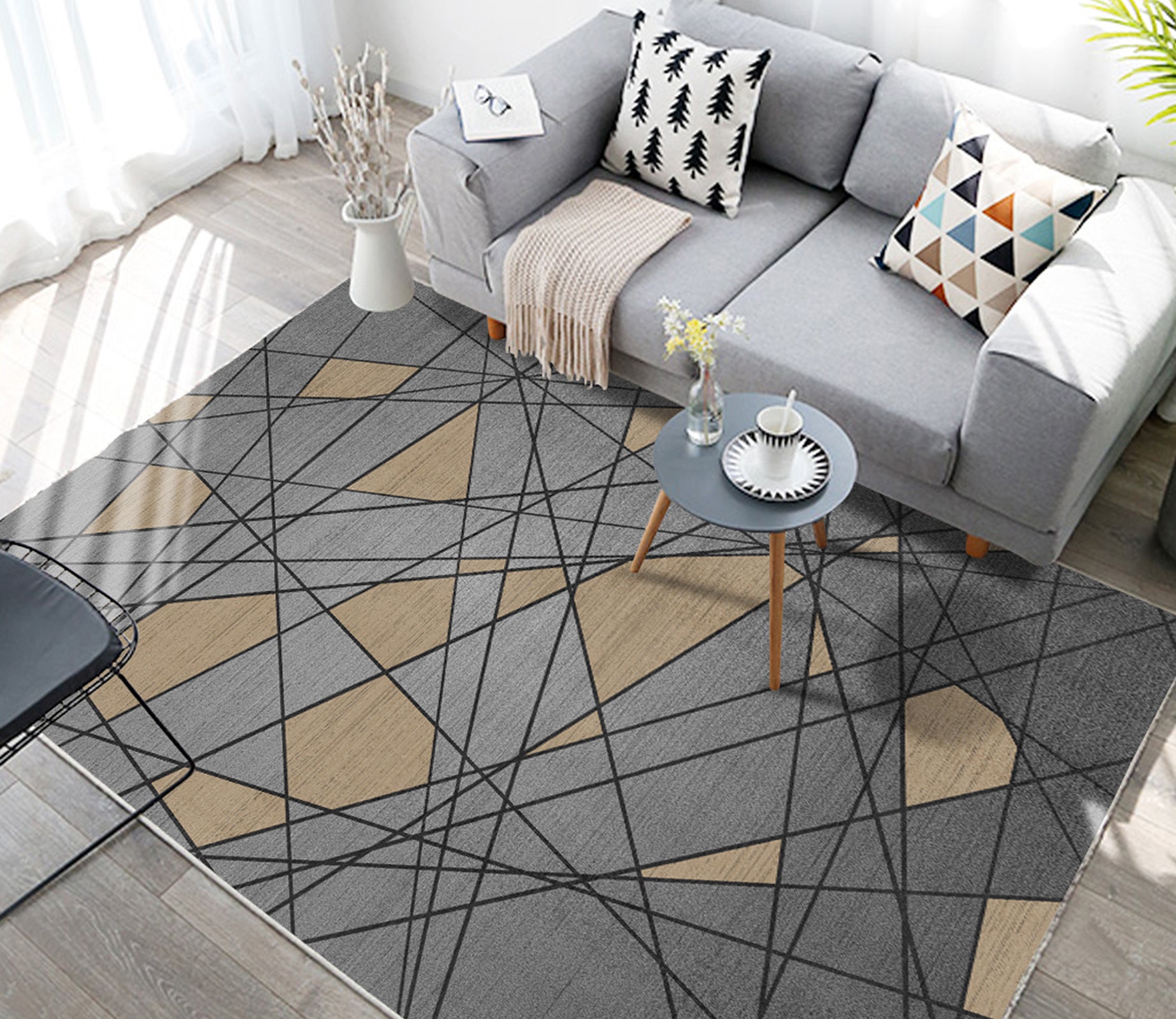 3D Colored Lines WG535 Non Slip Rug Mat Mat AJ Creativity Home 