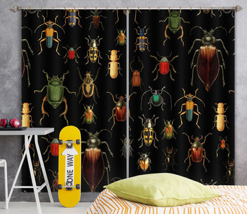 3D Colored Bug 121 Uta Naumann Curtain Curtains Drapes Curtains AJ Creativity Home 
