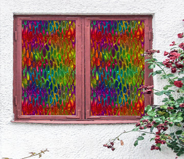 3D Glass Color 199 Window Film Print Sticker Cling Stained Glass UV Block