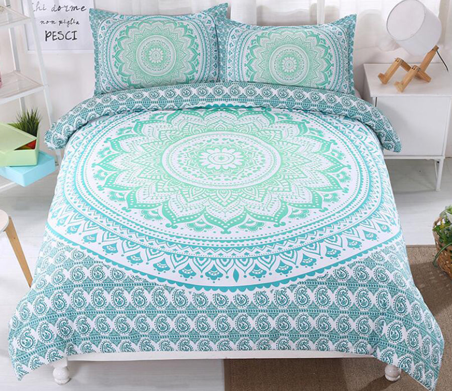 3D Green Gradient 1187 Bed Pillowcases Quilt