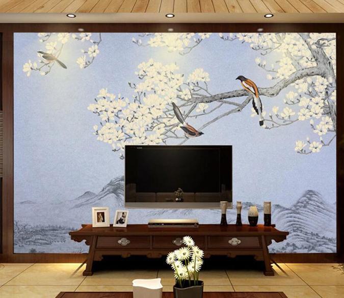 3D Branch Bird 1112 Wall Murals Wallpaper AJ Wallpaper 2 